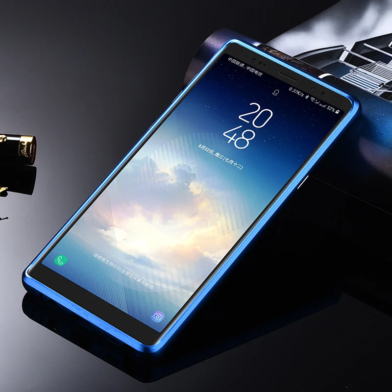 Для samsung Galaxy Note 9 чехол Роскошный металлический алюминиевый бампер крышка из углеродного волокна Защитные чехлы для samsung Galaxy Note 8 чехол