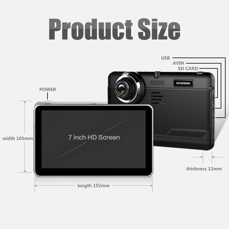 Flord Android 4.4 автомобиль GPS навигатор 7 дюймов IPS Экран Автомобильный