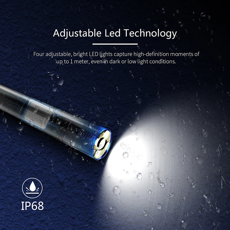 Беспроводной Эндоскоп с автофокусом камера наблюдения Wi-Fi водонепроницаемая