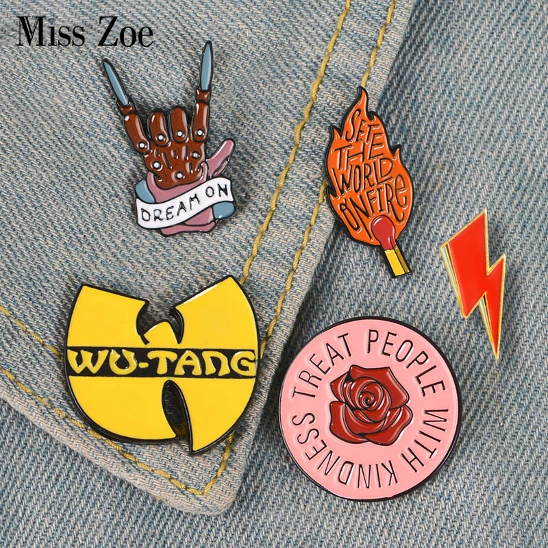 Эмалированная булавка Rock You Wu-tang OD queen Давид Боуи мешочек для брошек одежды нагрудная булавка значок рок-н-ролл Группа ювелирные изделия меломаны