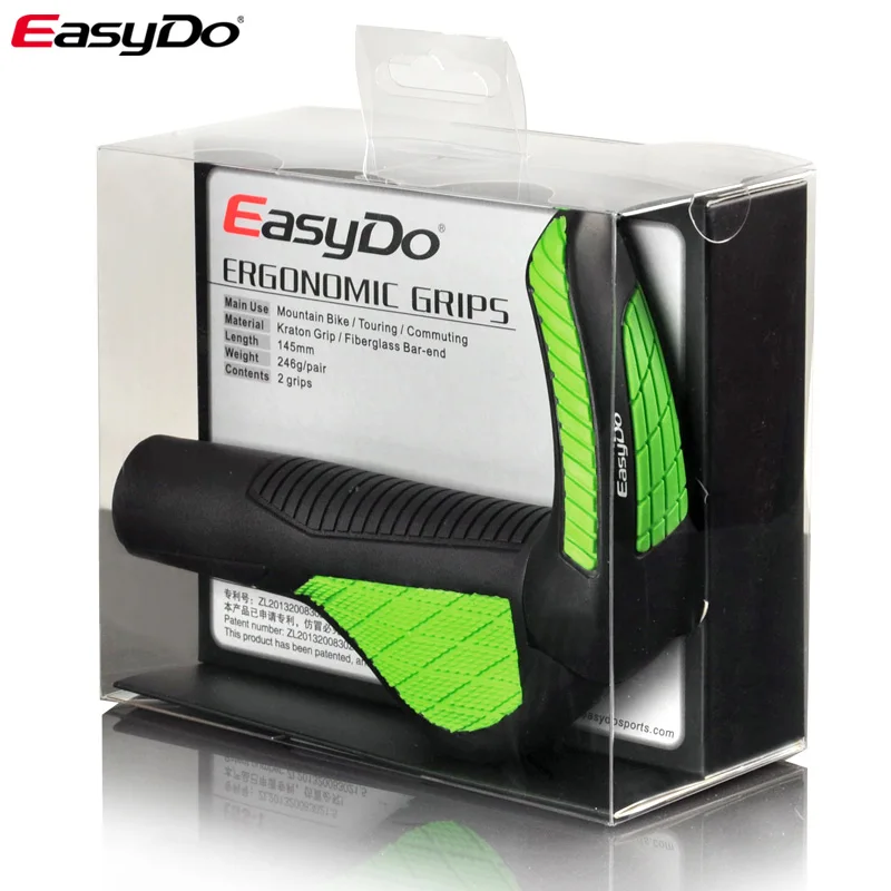 1050D-green EasyDo новейшая мода патент дизайн велосипедная рукоятка MTB рукоятка руля эргономичные удобные мягкие ручки Аксессуары для велосипеда - Цвет: 1050D-green