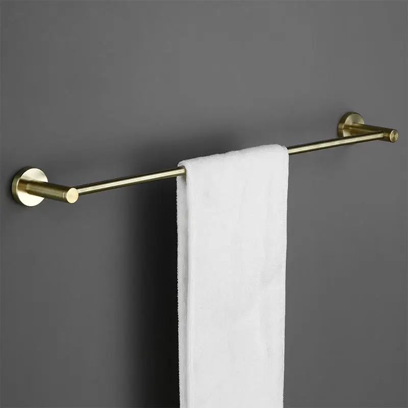 1PC Towel Bars Smesiteli Современные комплекты для ванной из нержавеющей стали 304, матовый золотой держатель для бумаги, крючок для халата, полотенца, кольца, аксессуары для ванной комнаты - Цвет: 1PC Towel Bars