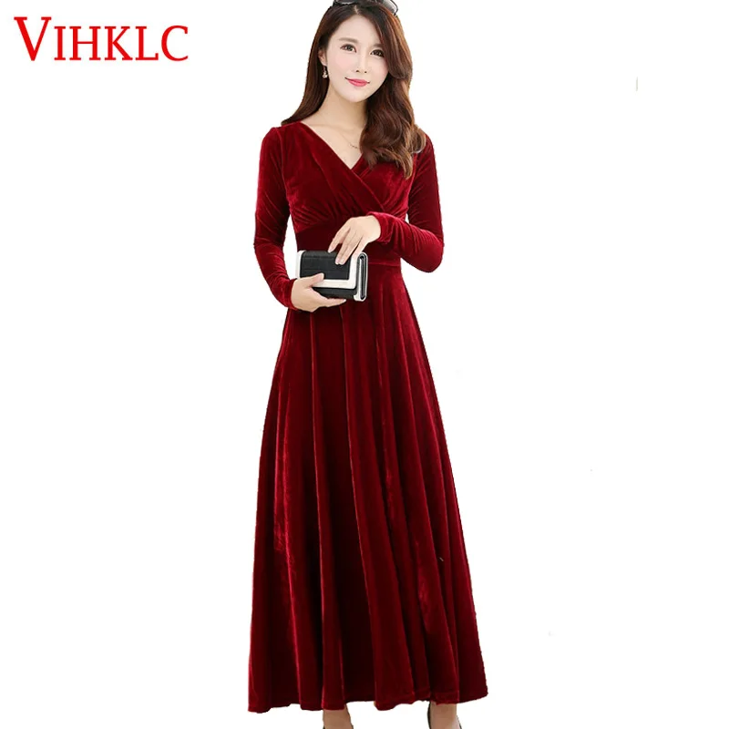 Женское вечернее бархатное платье красное винтажное длинное макси весна осень