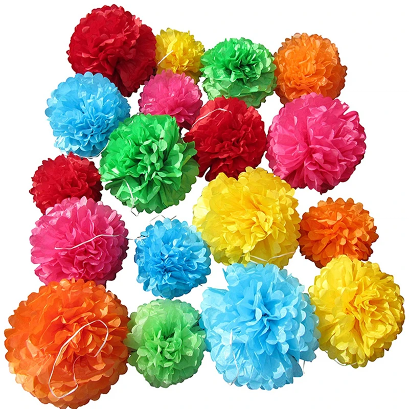 1 шт./лот бумажные помпоны искусственные цветы Рождественская елка украшения для