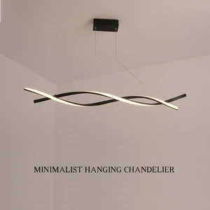 Современная светодиодная люстра NEO Gleam, Минималистичная лампа с поверхностным креплением, матовый черный или серый цвет, для гостиной, столовой, кухни