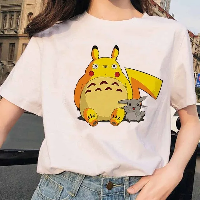 Футболка Totoro Spirit Out Хаяо Миядзаки из мультфильма Studio Ghibli femme женская футболка с японским аниме, женская одежда с аниме - Цвет: 7