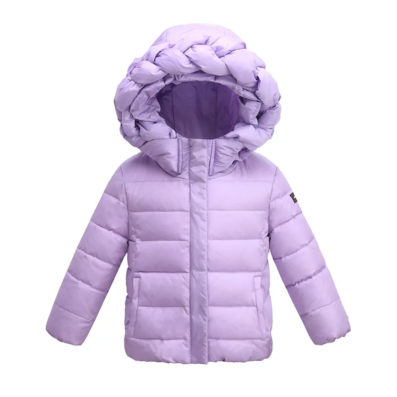 От 2 до 8 лет зимняя куртка для девочек Пальто будущих мам с капюшоном на утином