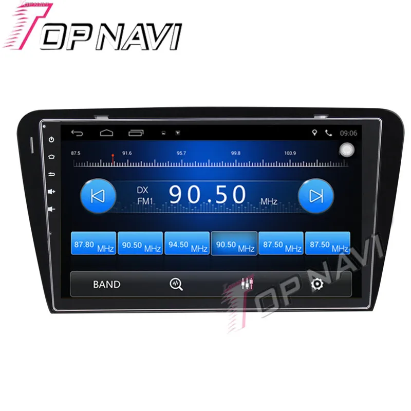 Topnavi 10 1 ''четырехъядерный Android 6 0 Автомобильный GPS навигатор для Skoda Octavia 2014 2015