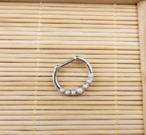 Горячая продажа Милая перегородка кликер 1 2*8 мм Пирсинг нос кольцо Настоящее