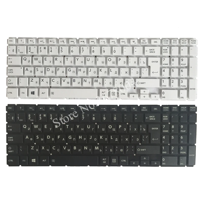 Новая русская клавиатура для ноутбука Toshiba Satellite L50 B L55 L55DT S50 S55 черный/белый