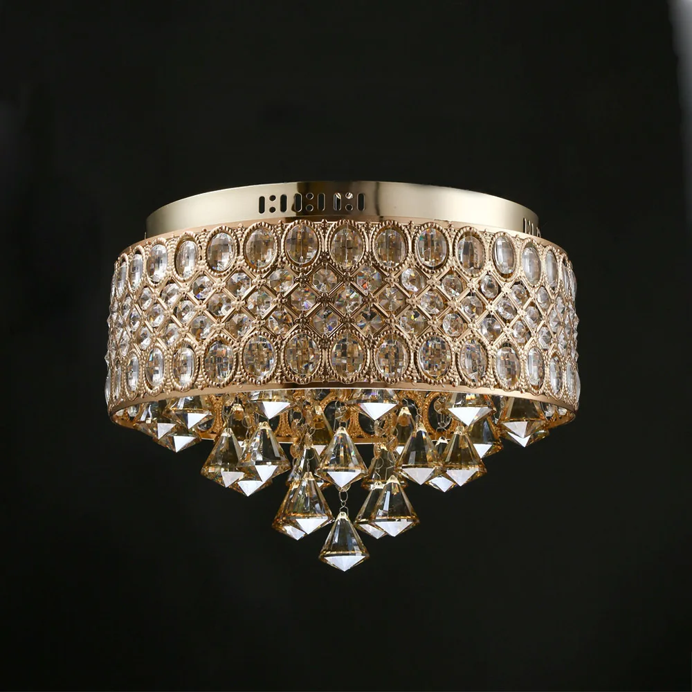 Современные Хрустальные потолочные светильники для гостиной светодиодные