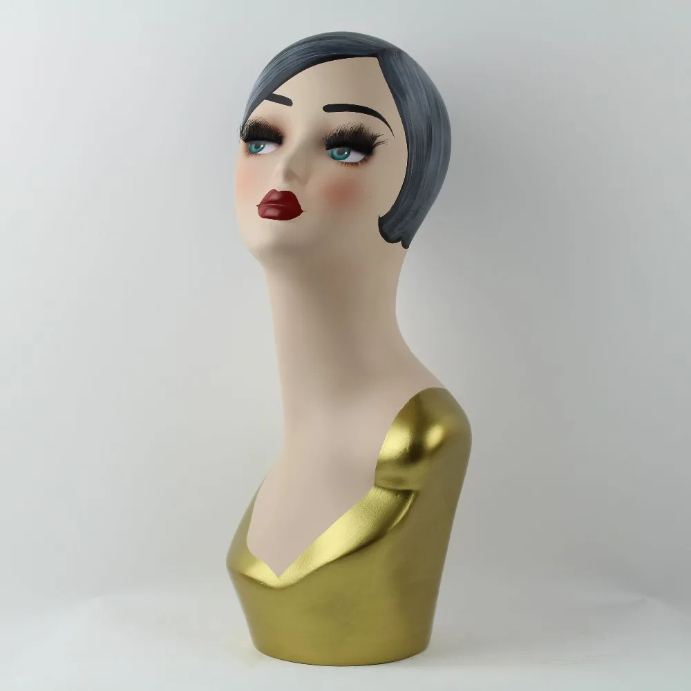 Женский манекен из стекловолокна с золотой тканью для демонстрации и украшения