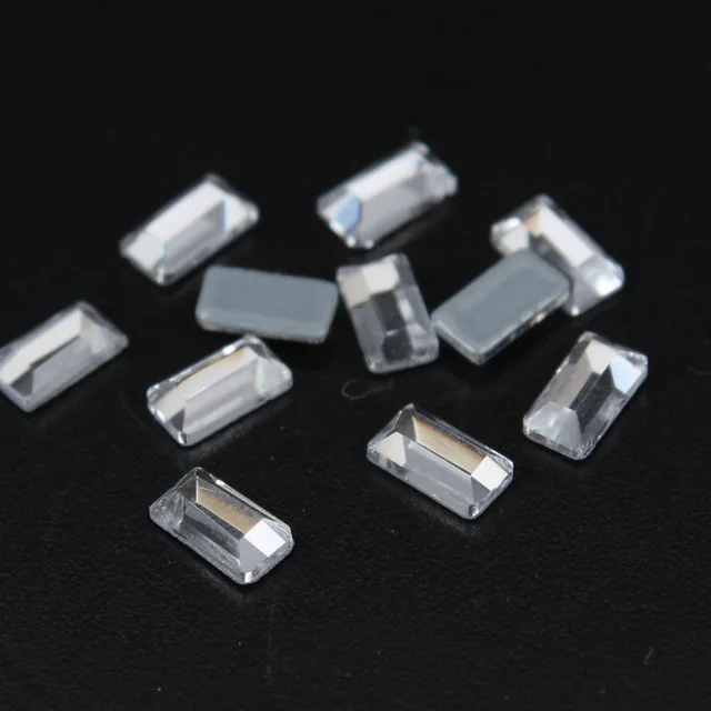 Rectangle 2.5x5mm Новинка! AAA Класс высокого качества с украшением в виде кристаллов прозрачные 30/100 шт. 30 форма не требующей горячей фиксации/клея на Стразы для ногтей, одежды - Цвет: Rectangle 2.5x5mm