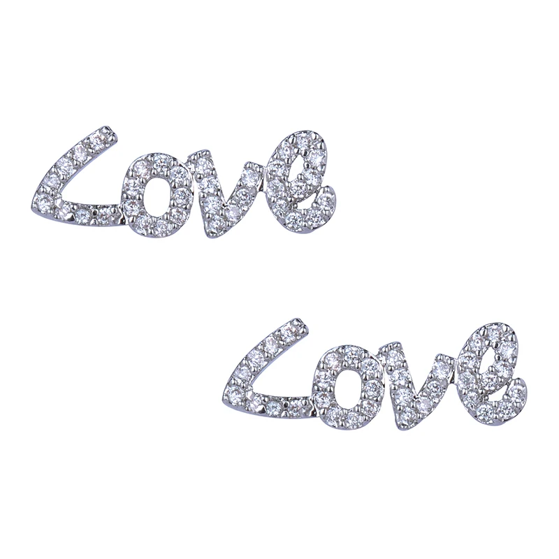 Новое поступление 2016 модные ювелирные изделия алфавит любовь цвет белого золота