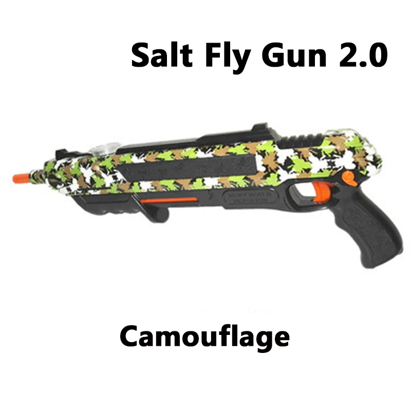 2.0 Camouflage 12 типов жучок соль Летающий пистолет соль и перец пули бластер страйкбол для жучка дующий пистолет Москитная модель игрушка соляной пистолет вечерние подарки - Цвет: 2.0 Camouflage