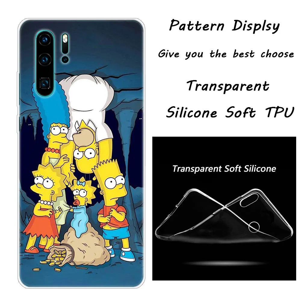 Homer Simpson Мягкий силиконовый чехол для телефона huawei P30 P20 Pro P10 P9 P8 Lite P Smart Z Plus NOVA 3 3i Модный чехол