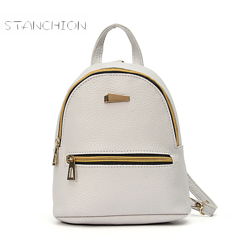 Рюкзак из искусственной кожи Mochila Feminina повседневный однотонный школьный рюкзак