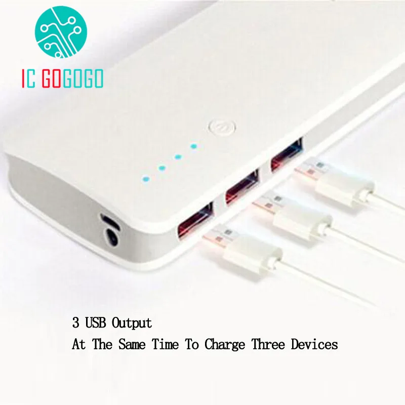 3 USB 5V 1A 1.5A 2.1A внешний аккумулятор зарядное устройство монтажная плата Повышающий Модуль питания банк питания+ 5S 18650 литий-ионный Чехол DIY Kit