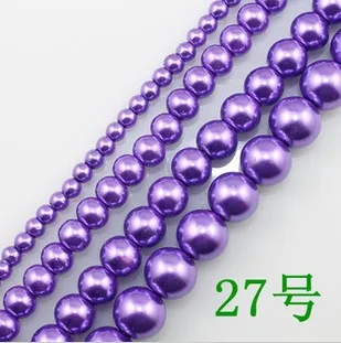 8mm 1000pcs 4 мм/6 мм/8 мм/10 мм/12 мм/14 мм/16 мм стекло Бусины Перл Свободные бисера для ювелирных Интимные аксессуары - Цвет: 8mm 1000pcs