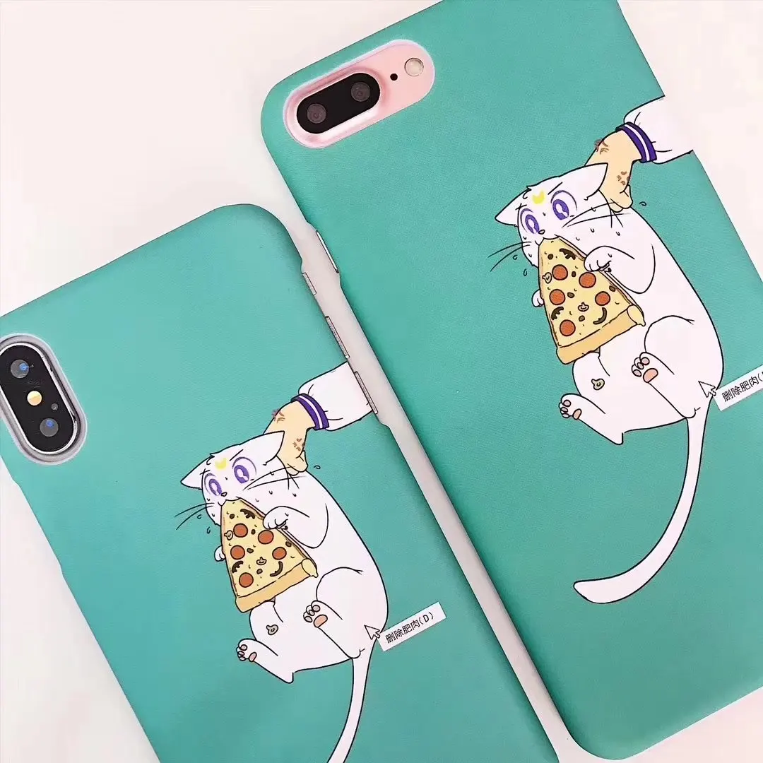 LANCHE Matte Hard Funny Cat Animal Printed Phone Cases For iPhone 6 7 8 Plus X | Мобильные телефоны и аксессуары