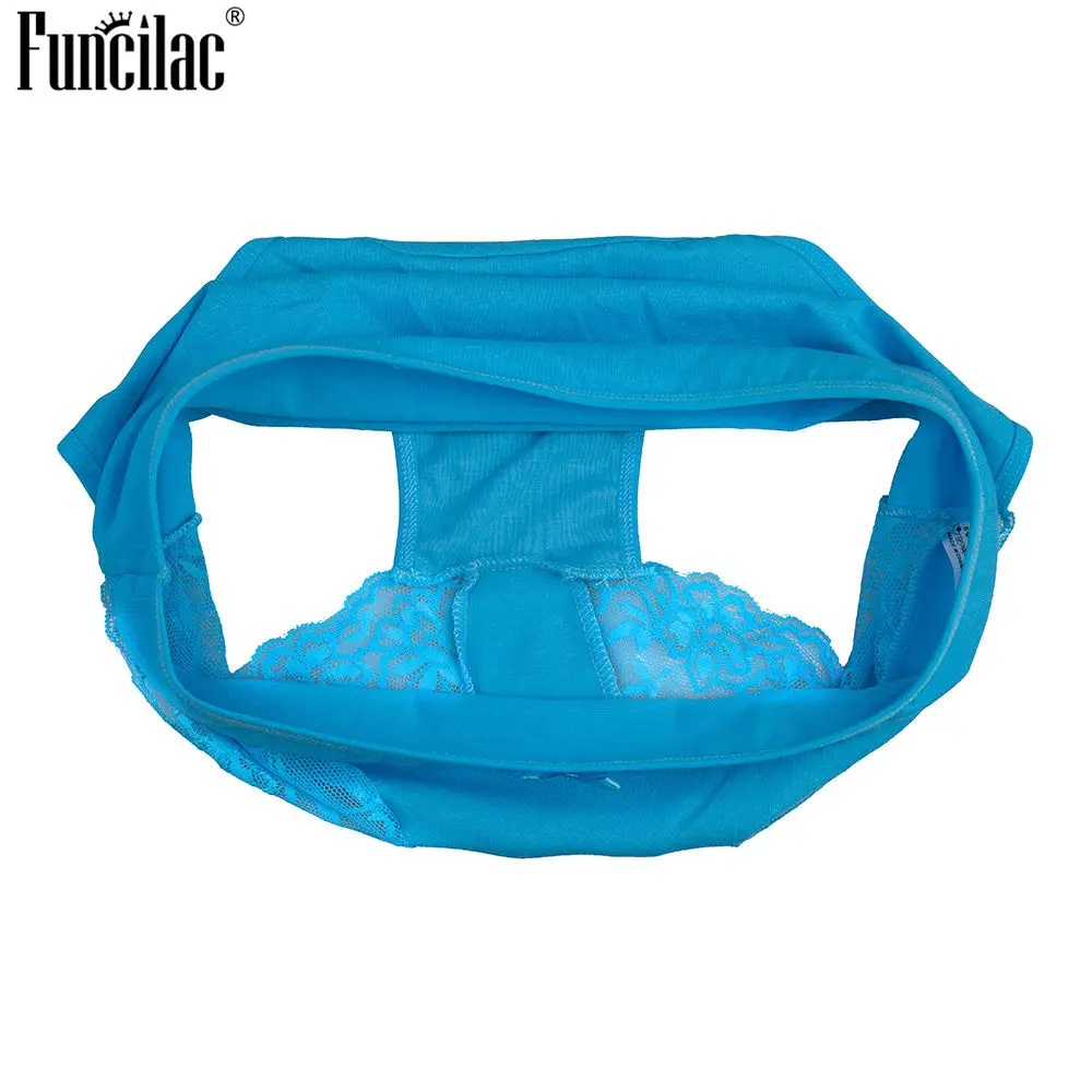 FUNCILAC женские сексуальные кружевные хлопковые трусы нижнее белье мягкие
