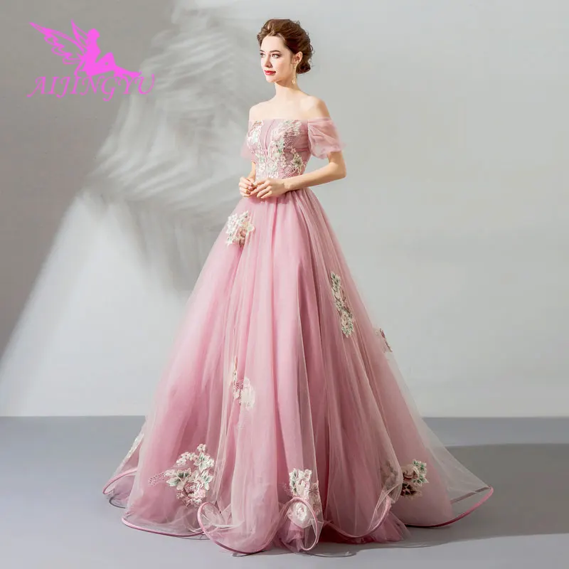 

AIJINGYU 2021 2020 beauty Customized new hot selling cheap ball gown lace up back formal bride dresses wedding dress TJ339