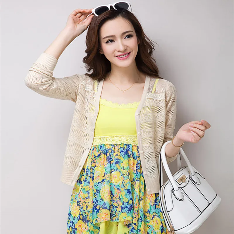 Ультратонкая летняя Солнцезащитная рубашка женский кардиган свитер накидка