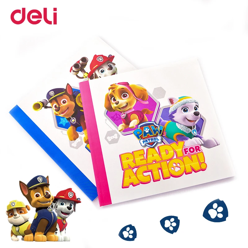 

Deli Paw patrol notebook 210*210mm Student Drawing Book Blank Sketch Painting travelers notebook school chancery stationery gift