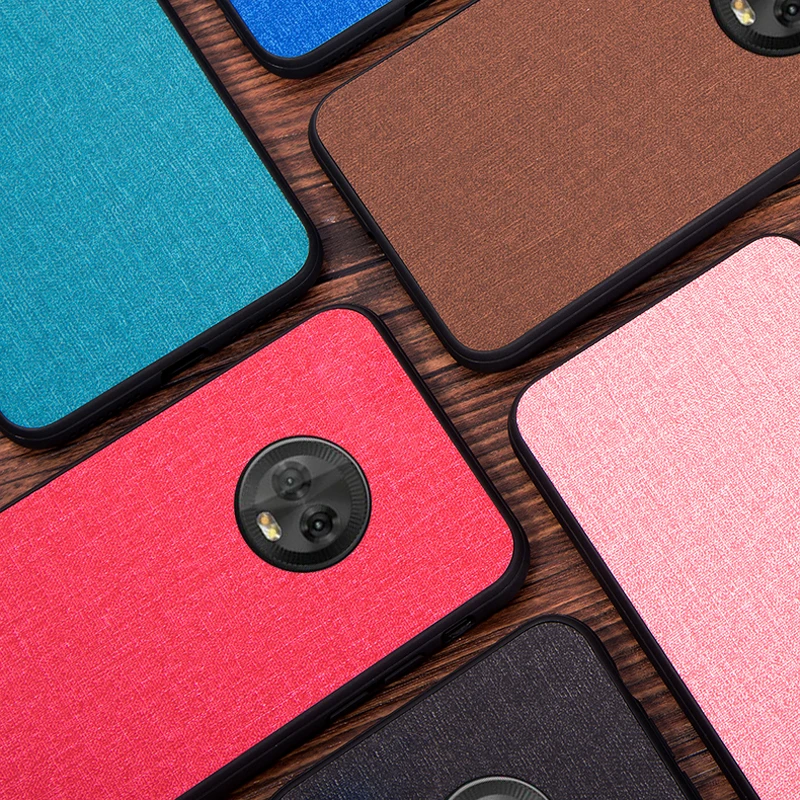 Для Moto One чехол Модный тканевый кожаный защитный для MOTOROLA P30 power G6 Plus Жесткий