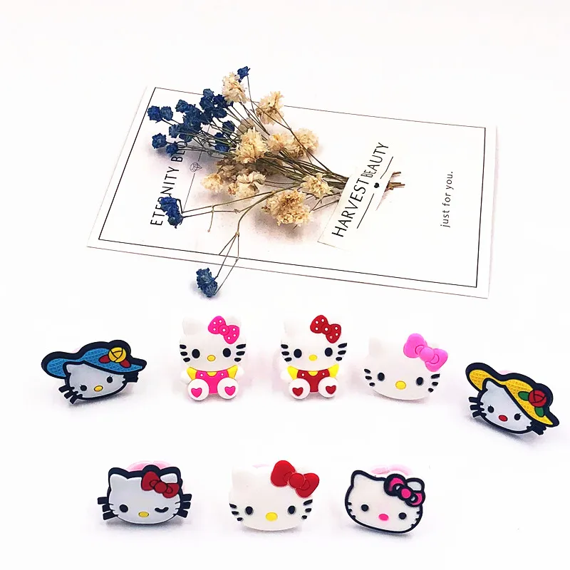 8 шт./компл./комплект милые кольца для девочек с рисунком hello kitty|Кольца| |