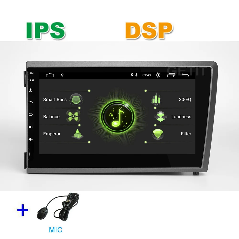 DSP - MIC DSP IPS Android 10 Car Stereo Multimedia Radio GPS for Volvo S60 V70 XC70 2000- 2004 with wifi Bluetooth - Цвет: DSP - MIC