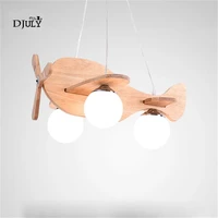 modern led led chandeliers wood log color plane shape for children bedroom living room decoration e27 glass hanging chandelier