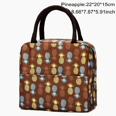 Pineapple design Новинка, сумки для кемпинга, пикника для женщин, девушек, водонепроницаемая сумка-холодильник для школы и пикника, Оксфорд, многоразовые сумки-холодильники, сумка для ланча, Пике - Цвет: Pineapple design