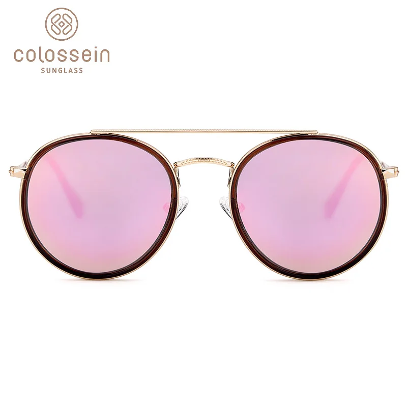 COLOSSEIN поляризованные солнцезащитные очки женская мода металл овальная рамка UV400