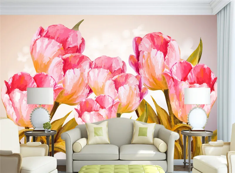 Пользовательские Современные 3d нетканые обои любого размера расписные вручную