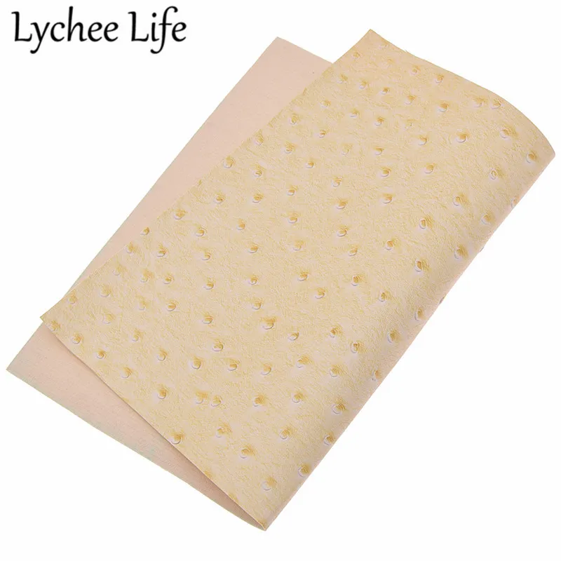 Lychee Life тисненая страусиная кожа ткань A4 ПВХ 29x21 см синтетическая ткань DIY Современная домашняя одежда Текстиль Швейные аксессуары - Цвет: 6