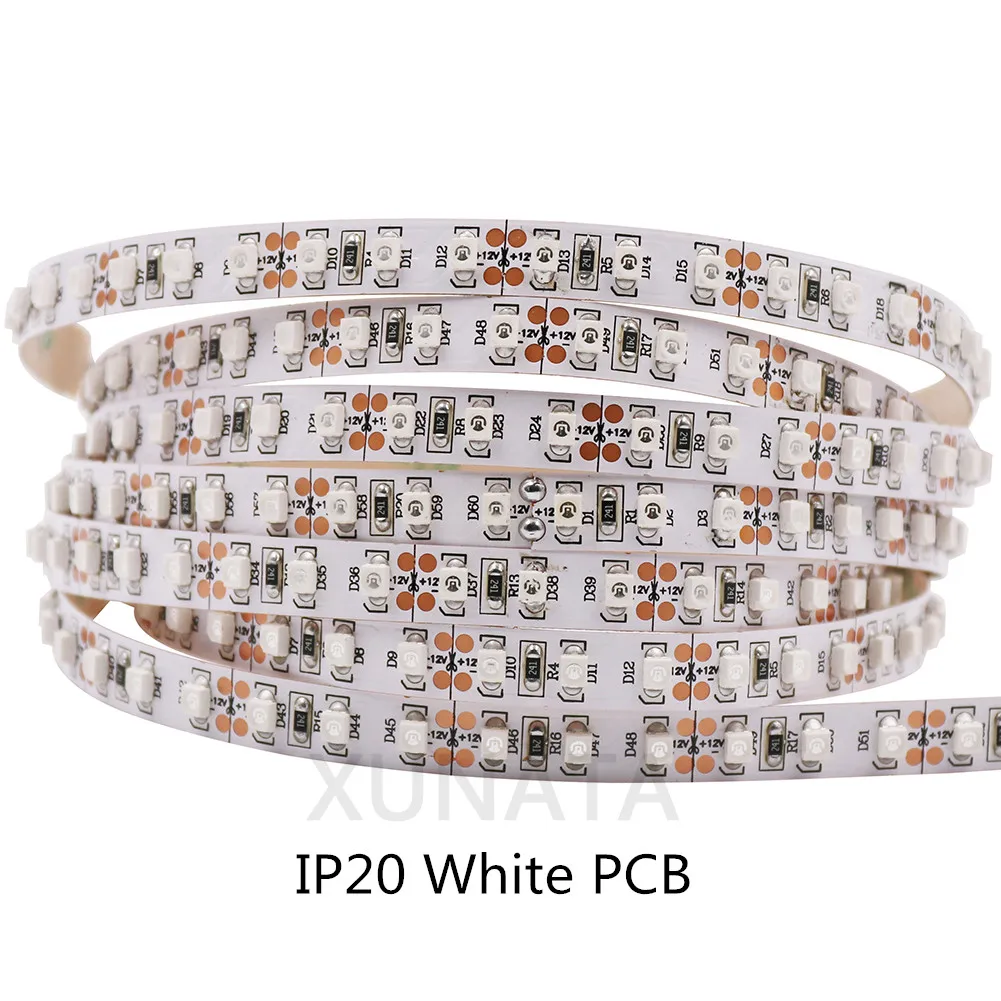 DC12V 5050 3528 SMD светодиодный светильник оранжевый 60 светодиодов/м 120 светодиодов/м IP21 IP65 Светодиодная лента 5 м/лот Белый/Черный PCB