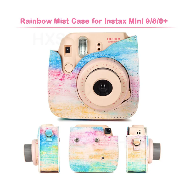 Чехол для Камеры Fujifilm Instax Mini качественная сумка через плечо из искусственной кожи с ремешком для Fuji Instax Mini 9, Instax Mini 8