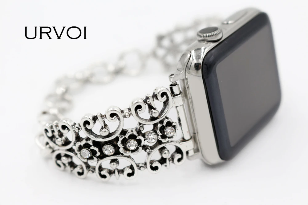 Браслет цепочка URVOI из нержавеющей стали для apple watch 6 SE 5 4 3 2 1|Ремешки часов| |