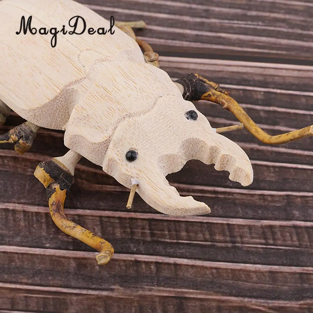 1 Piece Wooden Educational Toys Wood and Bamboo Bugs Shape Prank Toy | Дом и сад