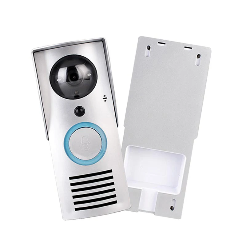 sliver Wifi 720P видео дверной звонок беспроводной домофон монитор ночного видения разблокировка умный звонок HD камера PIR датчик движения - Цвет: sliver