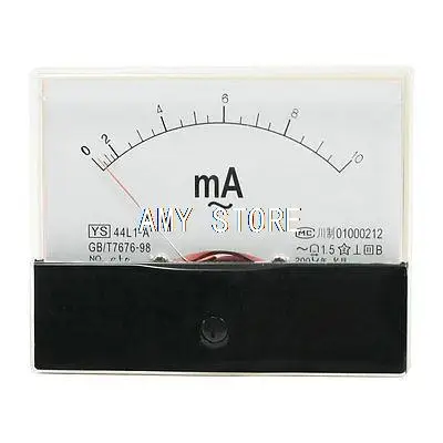 

Class 1.5 Accuracy AC 0-10mA Dial Analog Panel AMP Meter Gauge YS44L1-A
