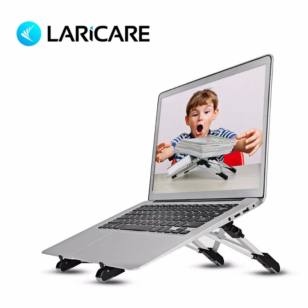 LARICARE алюминиевые подставки для ноутбука Megainvo Портативная подставка для ноутбука Регулируемая эргономичная высота складной компактный