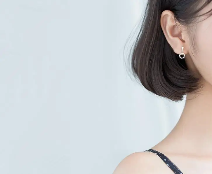 Аутентичные настоящие серьги подвески из серебра 100% пробы с открытым счастливым