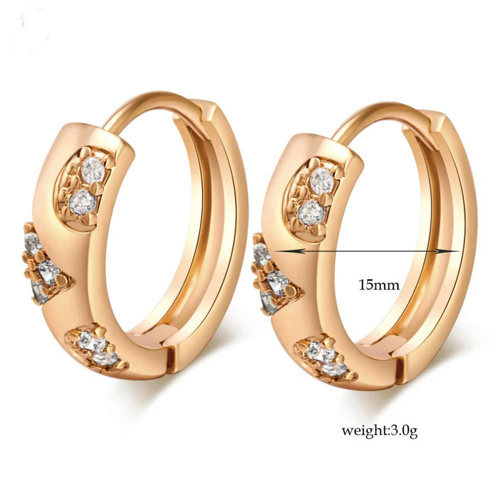 Женские винтажные серьги кольца с австрийским кристаллом маленькие однотонные