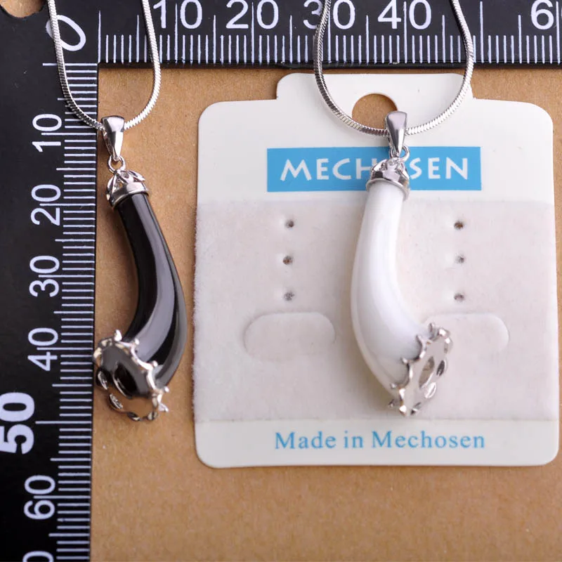 Женский набор украшений Blucome черный керамический комплект из колье и сережек с