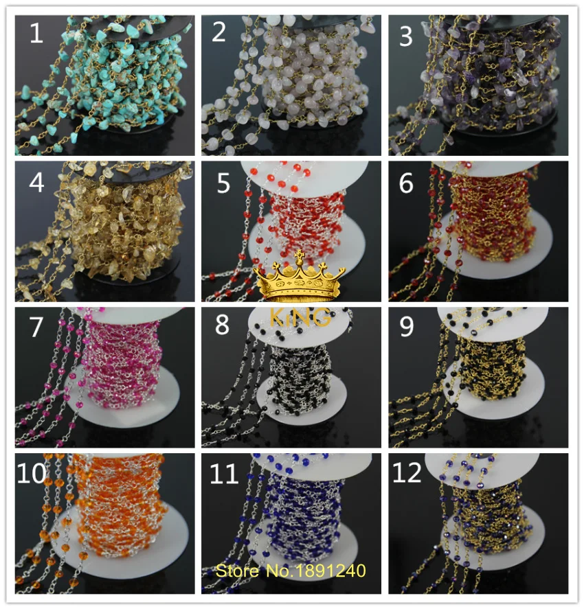 Оптовая продажа! Проволочные бусины цепочки бисер кристаллы граненые