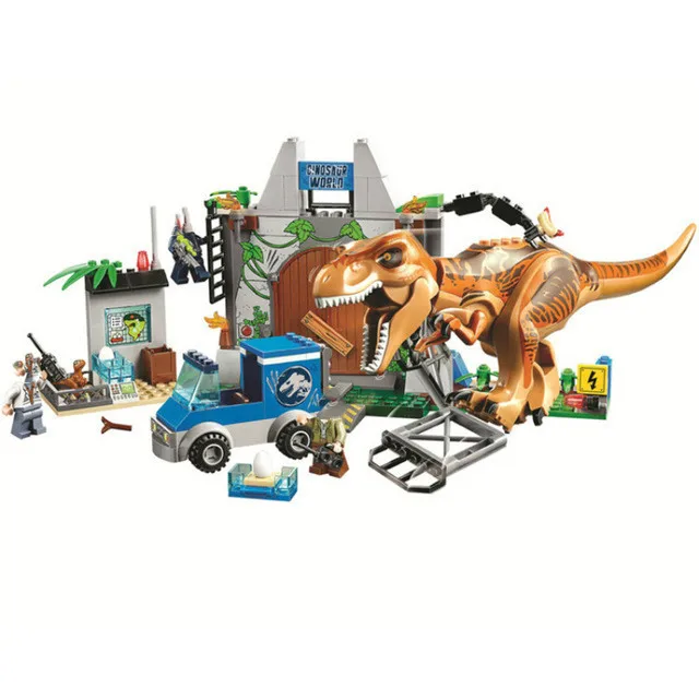 Jurassic World 2 Indoraptor Rampage At Lockwood Estate строительные блоки игрушки для детей, совместимые с динозаврами блоки игрушки - Color: 10920 without box