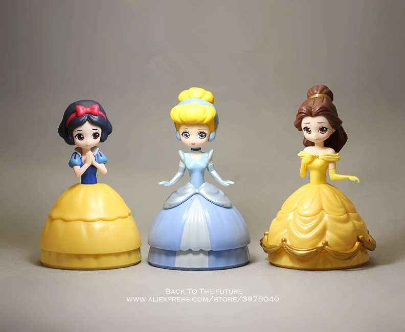 

Disney Princess Snow White Cinderella 13cm 3pcs/set Action Figure Model Anime Mini Decoration PVC Collection Figurine Toys model
