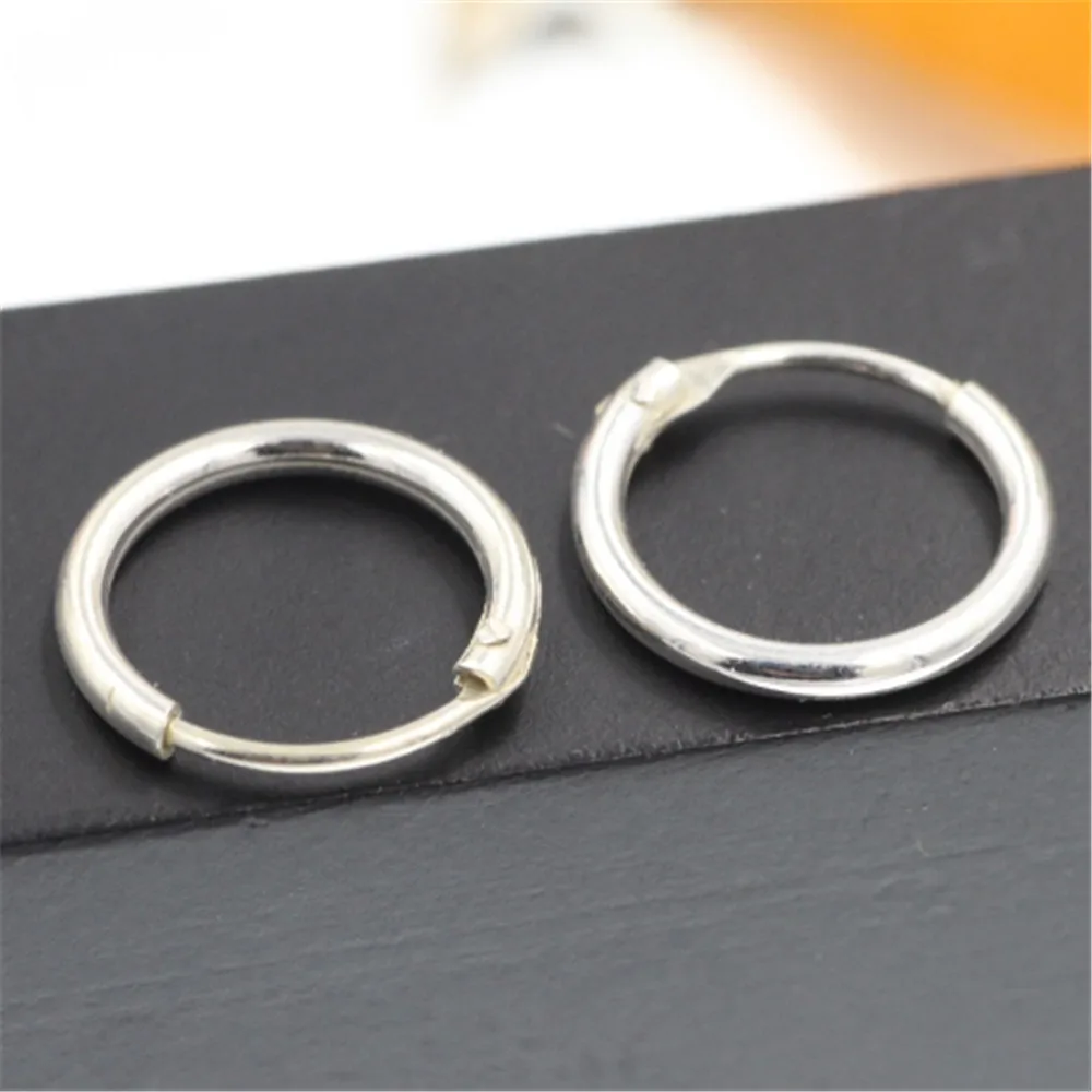 Серьги кольца из стерлингового серебра 925 пробы серьги с серебряным